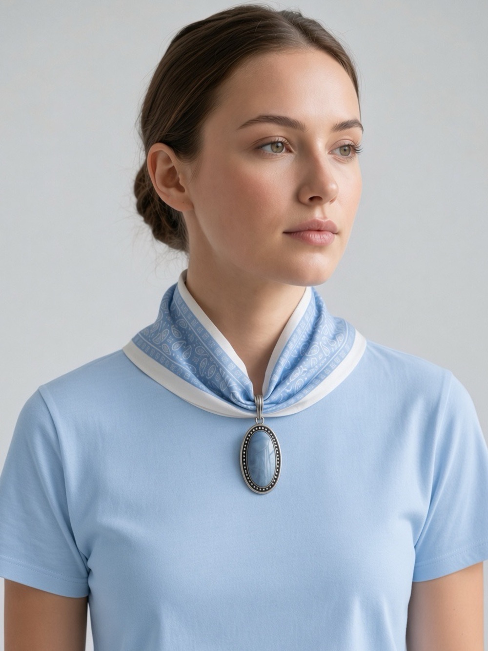 Larimar Scarf Necklace